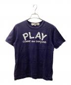 PLAY COMME des GARCONSプレイコムデギャルソン）の古着「半袖カットソー」｜ネイビー