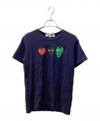 PLAY COMME des GARCONSプレイコムデギャルソン）の古着「半袖カットソー」｜ネイビー
