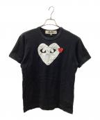 PLAY COMME des GARCONSプレイコムデギャルソン）の古着「半袖カットソー」｜ブラック