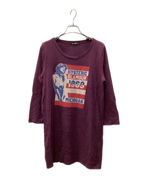 Hysteric Glamour（ヒステリックグラマー）Hysteric Glamour (ヒステリックグラマー) 長袖カットソー パープル サイズ:FREEの古着・服飾アイテム