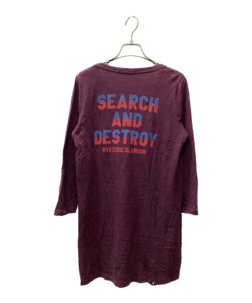 Hysteric Glamour（ヒステリックグラマー）Hysteric Glamour (ヒステリックグラマー) 長袖カットソー パープル サイズ:FREEの古着・服飾アイテム