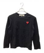 PLAY COMME des GARCONSプレイコムデギャルソン）の古着「長袖カットソー」｜ブラック