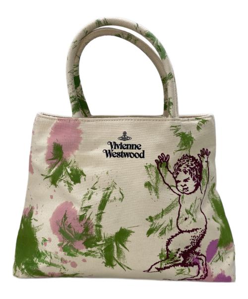 Vivienne Westwood（ヴィヴィアンウエストウッド）Vivienne Westwood (ヴィヴィアンウエストウッド) ミニトートバッグ ベージュの古着・服飾アイテム