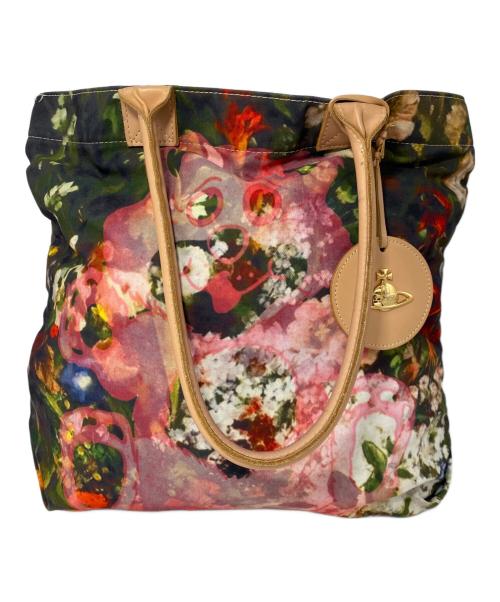 Vivienne Westwood（ヴィヴィアンウエストウッド）Vivienne Westwood (ヴィヴィアンウエストウッド) フラワーベアトートバッグ グレーの古着・服飾アイテム
