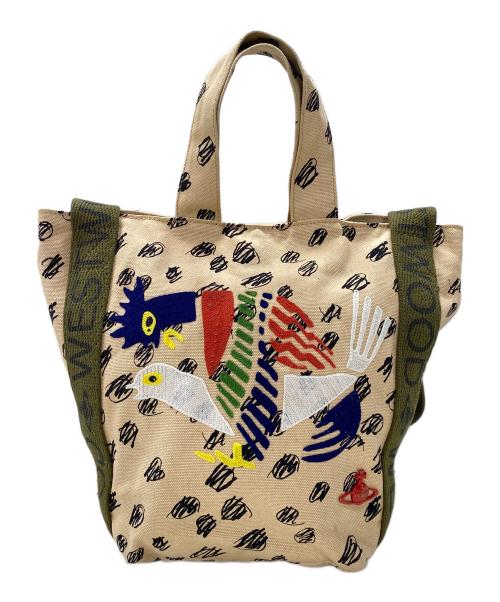 Vivienne Westwood（ヴィヴィアンウエストウッド）Vivienne Westwood (ヴィヴィアンウエストウッド) ハンドバッグ ベージュの古着・服飾アイテム