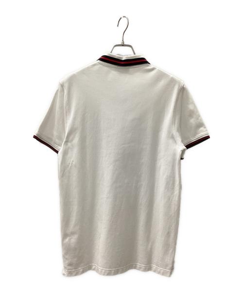 MONCLER（モンクレール）MONCLER (モンクレール) ポロシャツ ホワイト サイズ:Lの古着・服飾アイテム