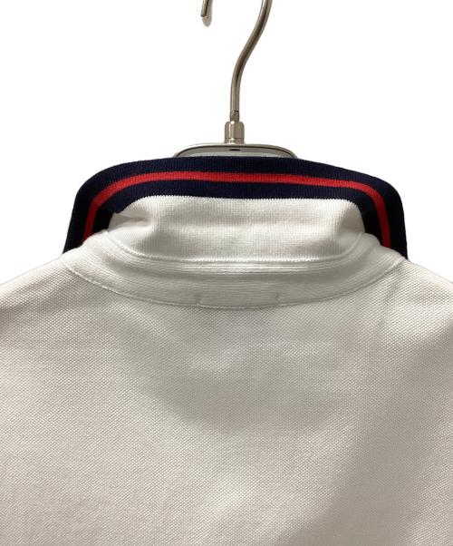 MONCLER（モンクレール）MONCLER (モンクレール) ポロシャツ ホワイト サイズ:Lの古着・服飾アイテム