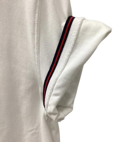 MONCLER（モンクレール）MONCLER (モンクレール) ポロシャツ ホワイト サイズ:Lの古着・服飾アイテム