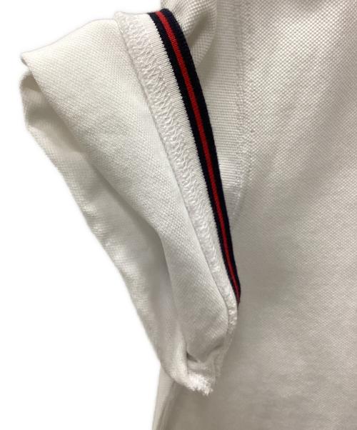 MONCLER（モンクレール）MONCLER (モンクレール) ポロシャツ ホワイト サイズ:Lの古着・服飾アイテム