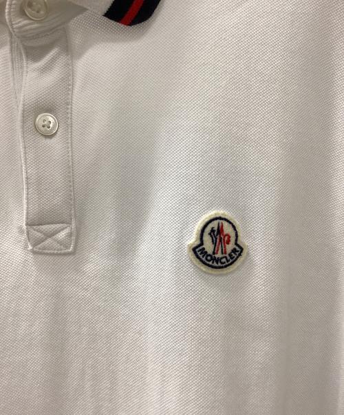 MONCLER（モンクレール）MONCLER (モンクレール) ポロシャツ ホワイト サイズ:Lの古着・服飾アイテム