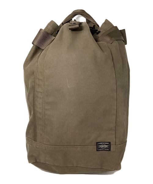 PORTER（ポーター）PORTER (ポーター) ドローストリングバックパック オリーブの古着・服飾アイテム