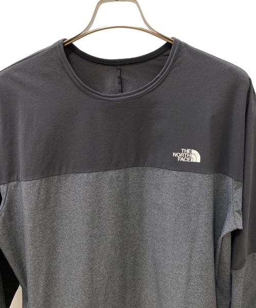 THE NORTH FACE（ザ ノース フェイス）THE NORTH FACE (ザ ノース フェイス) クルーネックカットソー グレー×ブラック サイズ:Lの古着・服飾アイテム