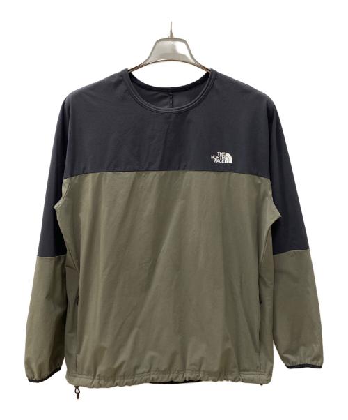 THE NORTH FACE（ザ ノース フェイス）THE NORTH FACE (ザ ノース フェイス) クルーネックカットソー カーキ×ブラック サイズ:Mの古着・服飾アイテム
