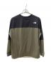 中古・古着 THE NORTH FACE (ザ ノース フェイス) クルーネックカットソー カーキ×ブラック サイズ:M：6000円
