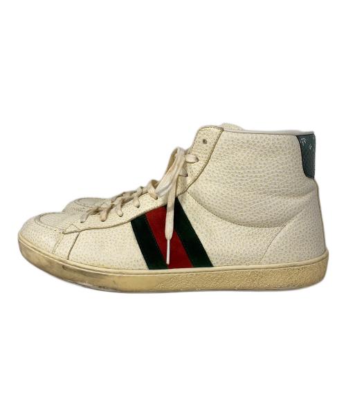 GUCCI（グッチ）GUCCI (グッチ) ハイカットスニーカー ホワイト サイズ:10の古着・服飾アイテム