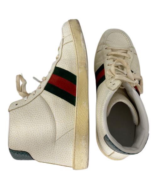 GUCCI（グッチ）GUCCI (グッチ) ハイカットスニーカー ホワイト サイズ:10の古着・服飾アイテム