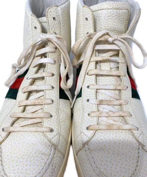 GUCCI（グッチ）GUCCI (グッチ) ハイカットスニーカー ホワイト サイズ:10の古着・服飾アイテム