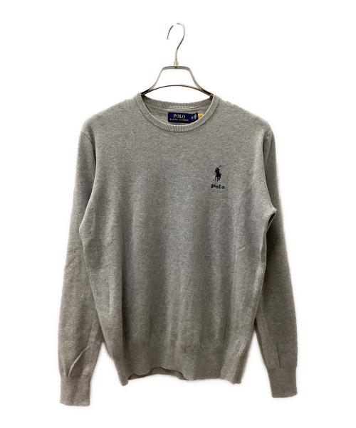 POLO RALPH LAUREN（ポロ・ラルフローレン）POLO RALPH LAUREN (ポロ・ラルフローレン) 薄手ニット グレー サイズ:XSの古着・服飾アイテム