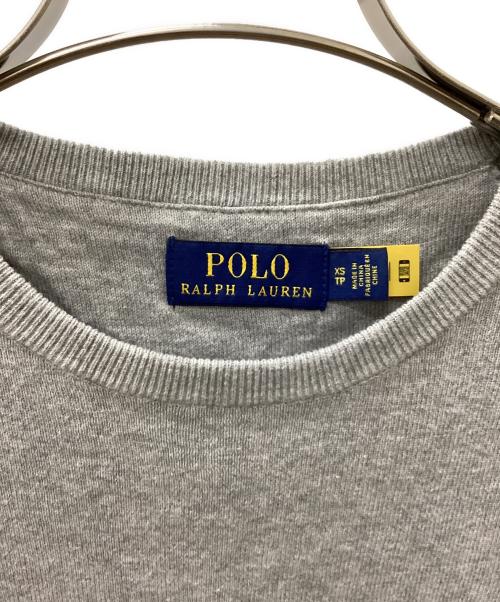 POLO RALPH LAUREN（ポロ・ラルフローレン）POLO RALPH LAUREN (ポロ・ラルフローレン) 薄手ニット グレー サイズ:XSの古着・服飾アイテム