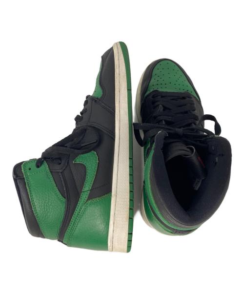 NIKE（ナイキ）NIKE (ナイキ) Air Jordan 1 Retro High OG ブラック×グリーン サイズ:26cmの古着・服飾アイテム