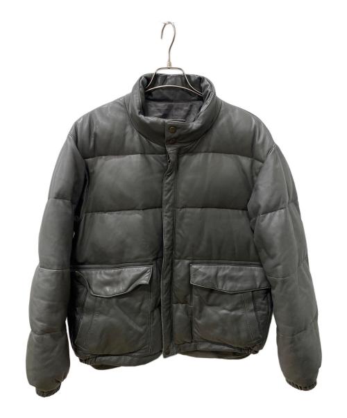 COMME CA COLLECTION（コムサコレクション）COMME CA COLLECTION (コムサコレクション) レザーダウンジャケット グレー サイズ:Freeの古着・服飾アイテム