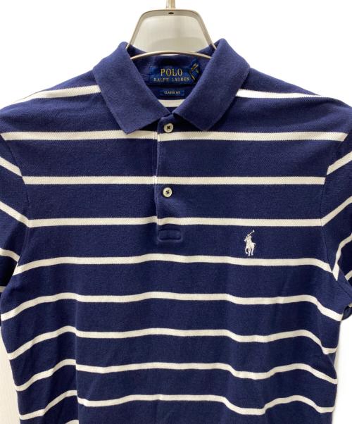 POLO RALPH LAUREN（ポロ・ラルフローレン）POLO RALPH LAUREN (ポロ・ラルフローレン) ポロシャツ ホワイト×ネイビー サイズ:XSの古着・服飾アイテム