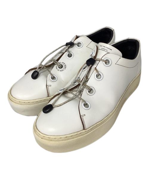 foot the coacher（フットザコーチャー）foot the coacher (フットザコーチャー) DOUBLE LACED シューズ ホワイト サイズ:9の古着・服飾アイテム