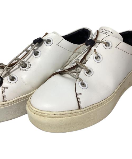 foot the coacher（フットザコーチャー）foot the coacher (フットザコーチャー) DOUBLE LACED シューズ ホワイト サイズ:9の古着・服飾アイテム