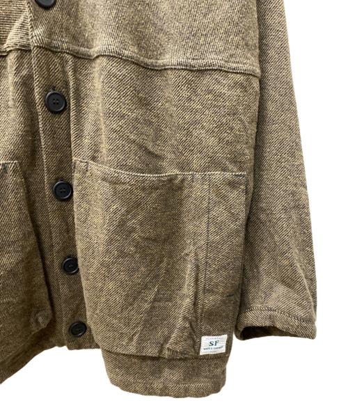 SASSAFRAS（ササフラス）SASSAFRAS (ササフラス) 厚手カーディガン オリーブ サイズ:Sの古着・服飾アイテム
