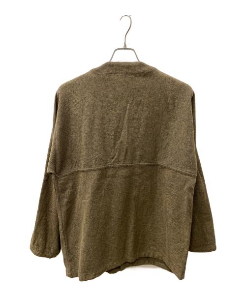 SASSAFRAS（ササフラス）SASSAFRAS (ササフラス) 厚手カーディガン オリーブ サイズ:Sの古着・服飾アイテム
