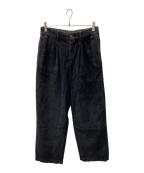 riccardo methaリカルドメッサ）の古着「1TUCK WIDE PANTS 8walle CORDUROY SOLID」｜ブラック