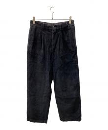 riccardo metha（リカルドメッサ）の古着「1TUCK WIDE PANTS 8walle CORDUROY SOLID」｜ブラック