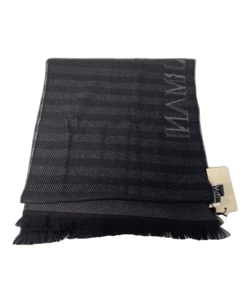 GIORGIO ARMANI（ジョルジオアルマーニ）GIORGIO ARMANI (ジョルジオアルマーニ) マフラー ブラック 未使用品の古着・服飾アイテム