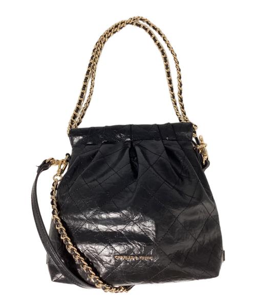 CHARLES & KEITH（チャールズアンドキース）CHARLES & KEITH (チャールズアンドキース) チェーンハンドル2WAYバッグ ブラックの古着・服飾アイテム