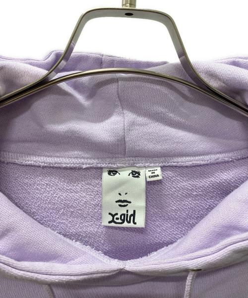 X-GIRL（エックスガール）X-girl (エックスガール) プルオーバーパーカー パープル サイズ:Mの古着・服飾アイテム