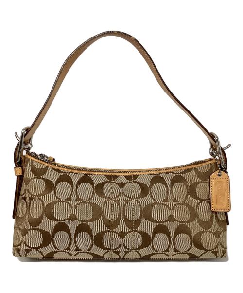 COACH（コーチ）COACH (コーチ) シグネチャー ハンドバッグ ベージュの古着・服飾アイテム