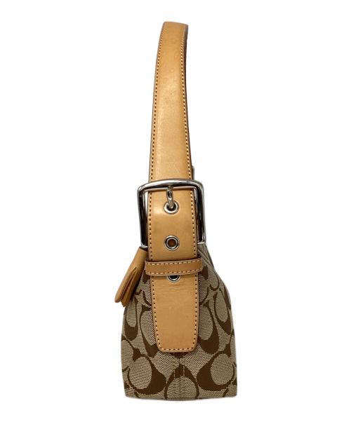 COACH（コーチ）COACH (コーチ) シグネチャー ハンドバッグ ベージュの古着・服飾アイテム
