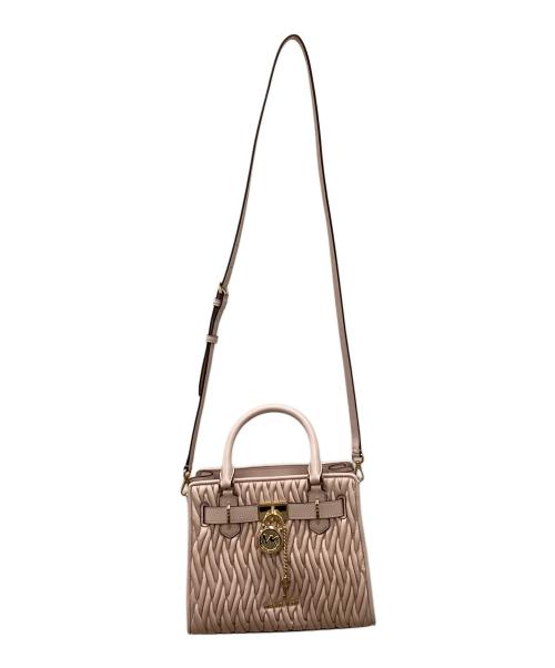 MICHAEL KORS（マイケルコース）MICHAEL KORS (マイケルコース) ハミルトン デニム サッチェル スモール ピンクの古着・服飾アイテム