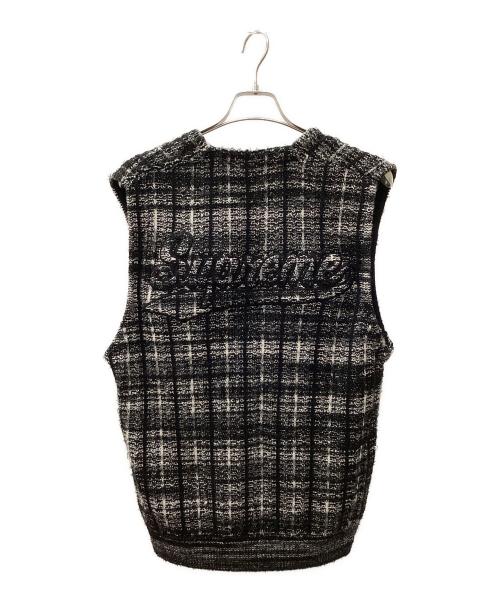 SUPREME（シュプリーム）Supreme (シュプリーム) Speckled Zip Up Sweater Vest ホワイト×ブラック サイズ:Mの古着・服飾アイテム