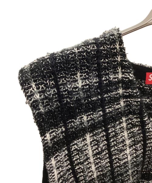 SUPREME（シュプリーム）Supreme (シュプリーム) Speckled Zip Up Sweater Vest ホワイト×ブラック サイズ:Mの古着・服飾アイテム