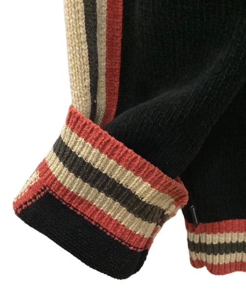 thisisneverthat（ディスイズネバーザット）thisisneverthat (ディスイズネバーザット) Striped Zip Cardigan ブラック サイズ:Mの古着・服飾アイテム