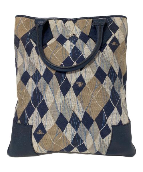 Vivienne Westwood（ヴィヴィアンウエストウッド）Vivienne Westwood (ヴィヴィアンウエストウッド) トートバッグ ネイビーの古着・服飾アイテム
