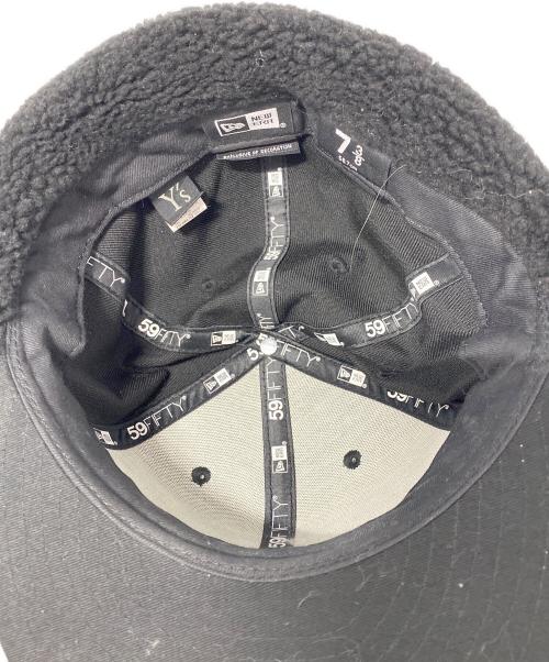 New Era（ニューエラ）New Era (ニューエラ) Y's (ワイズ) ドッグイヤーキャップ ブラック サイズ:7 3/8の古着・服飾アイテム