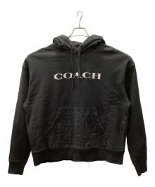 COACH（コーチ）の古着「シグネチャー プルオーバーパーカー」｜チャコールグレー