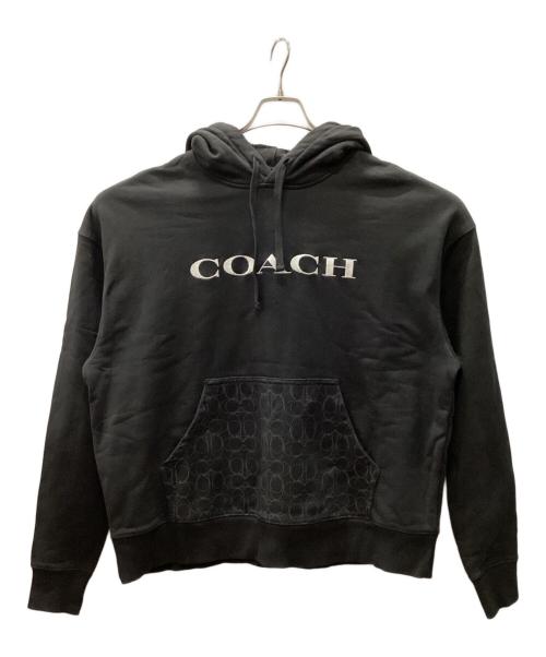 COACH（コーチ）COACH (コーチ) シグネチャー プルオーバーパーカー チャコールグレー サイズ:MEDIUMの古着・服飾アイテム