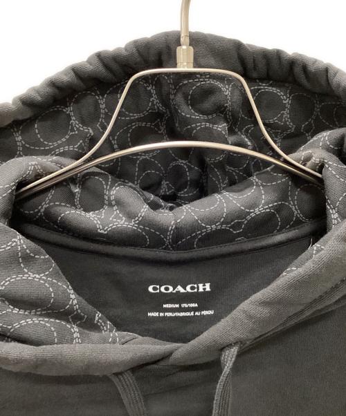 COACH（コーチ）COACH (コーチ) シグネチャー プルオーバーパーカー チャコールグレー サイズ:MEDIUMの古着・服飾アイテム