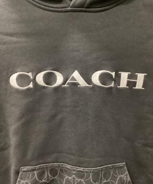 COACH（コーチ）COACH (コーチ) シグネチャー プルオーバーパーカー チャコールグレー サイズ:MEDIUMの古着・服飾アイテム