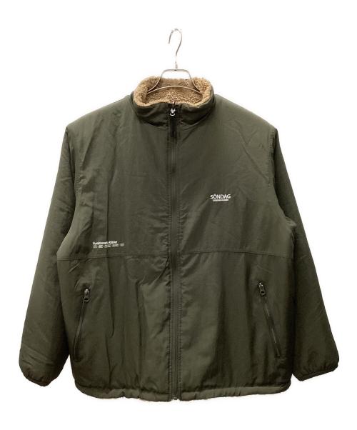 funktionella klader（ファンクショネラ・クレーダー）funktionella klader (ファンクショネラ・クレーダー) O.D.リバーシブルパークボアジャケット オリーブ サイズ:XLの古着・服飾アイテム