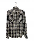 DIESELディーゼル）の古着「長袖シャツ」｜ホワイト×ブラック