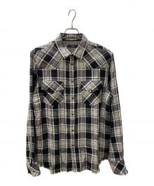 DIESEL（ディーゼル）の古着「長袖シャツ」｜ホワイト×ブラック